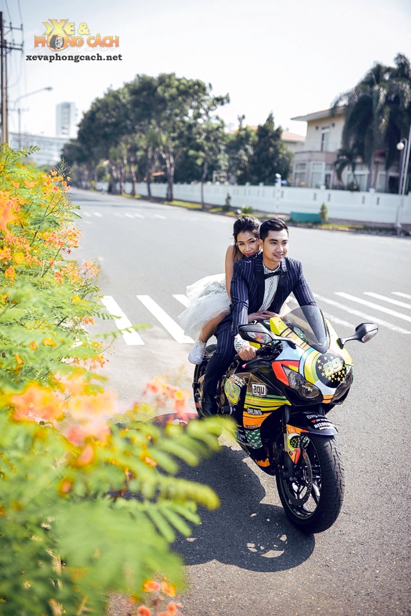 Honda cbr1000rr độ rất chất trong bộ ảnh cưới tuyệt đẹp của biker sài gòn - 9