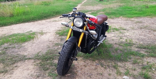 Honda cx400 cafe racer màu nóng sài gòn - 3