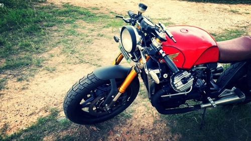 Honda cx400 cafe racer màu nóng sài gòn - 5