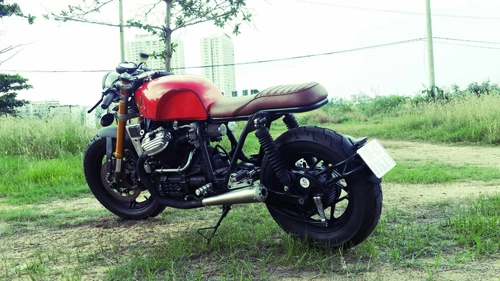 Honda cx400 cafe racer màu nóng sài gòn - 8