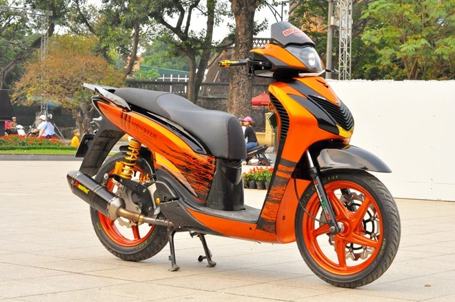 Honda sh 2010 màu cam kawasaki của biker hà thành - 1