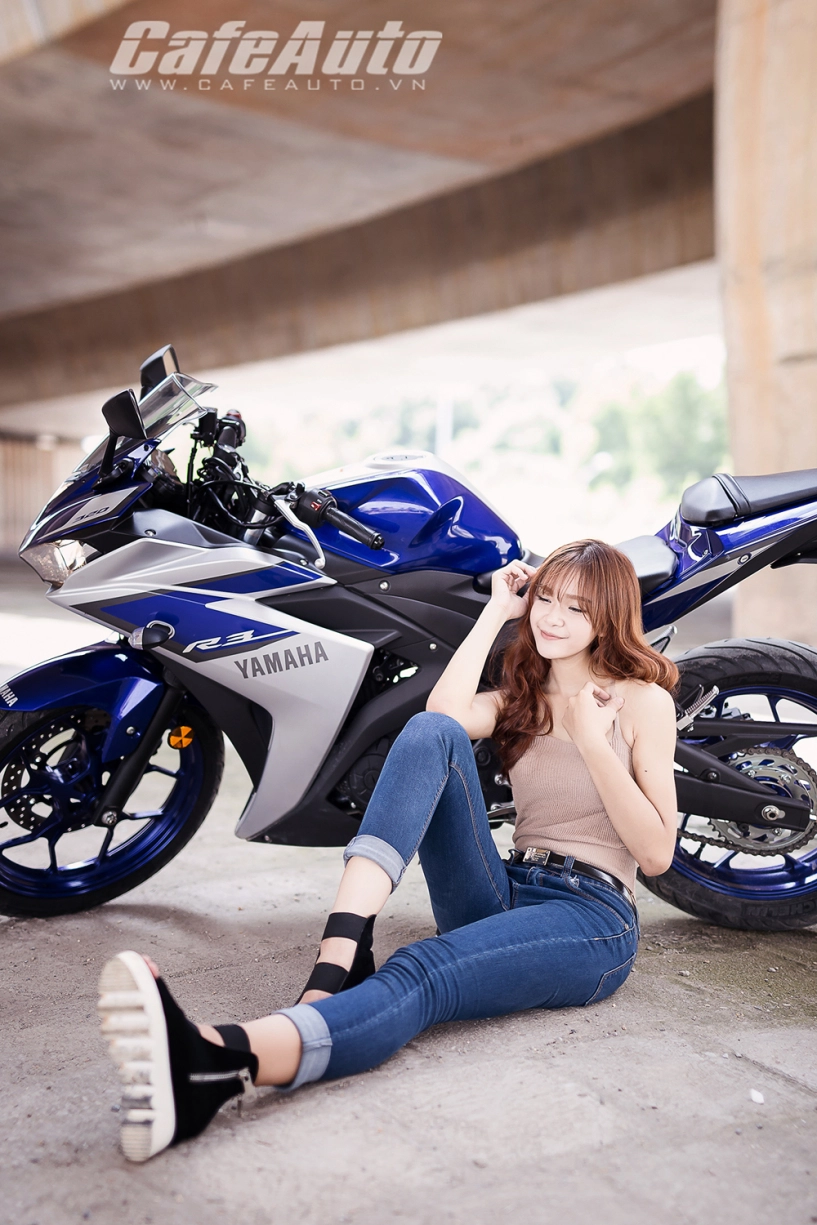 Hot girl hà thành xinh đẹp đầy cá tính bên yamaha r3 - 7