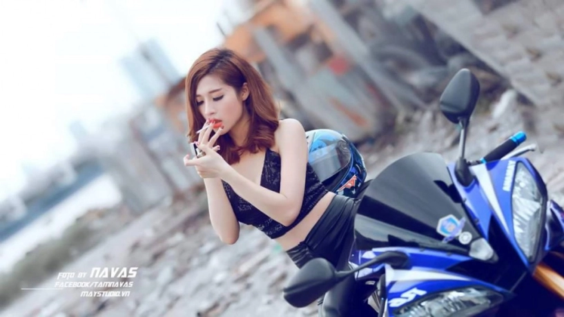 Hot girl xinh đẹp cá tính bên chiếc sportbike thần thánh yamaha r6 - 2