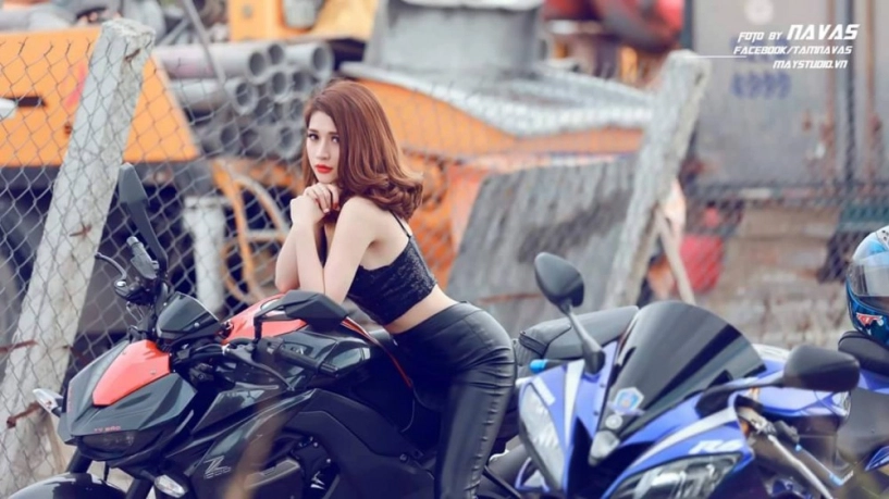Hot girl xinh đẹp cá tính bên chiếc sportbike thần thánh yamaha r6 - 3