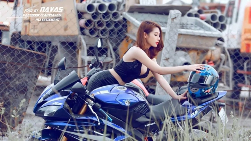 Hot girl xinh đẹp cá tính bên chiếc sportbike thần thánh yamaha r6 - 4
