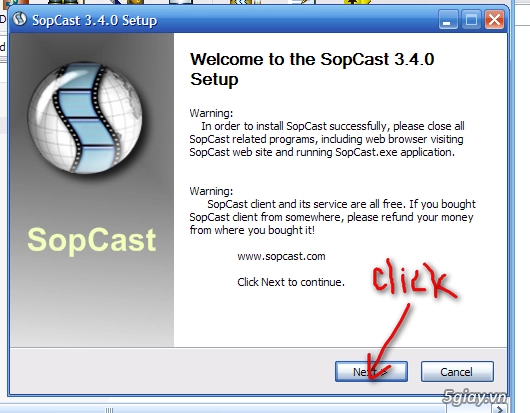 Hướng dẫn download cài đặt và sử dụng sopcast cho windows - 4