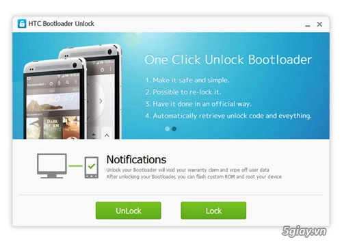Hướng dẫn unlock bootloader cho điện thoại htc và sony với một click - 2