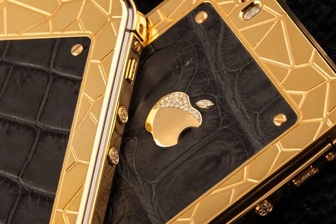 Iphone 5s mạ vàng bọc da cá sấu giá 35 triệu ở vn - 5
