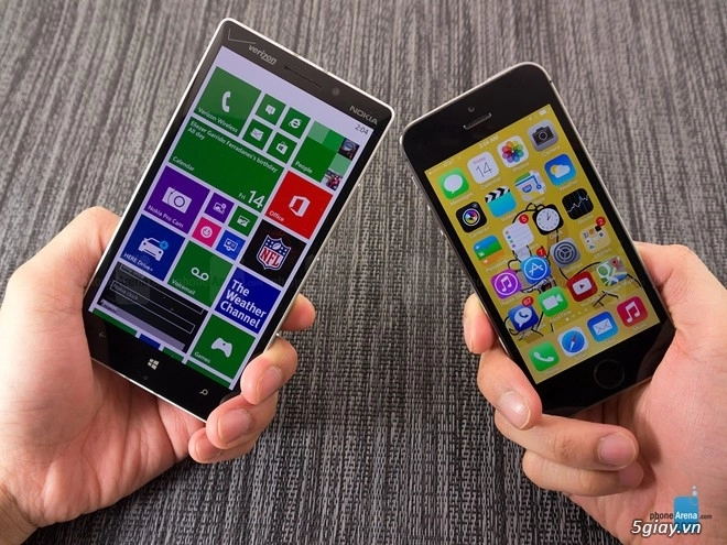 Iphone 5s và nokia lumia icon đọ dáng - 9