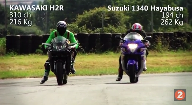 Kawasaki ninja h2r so tài với hayabusa kẻ 8 lạng người nửa cân - 1