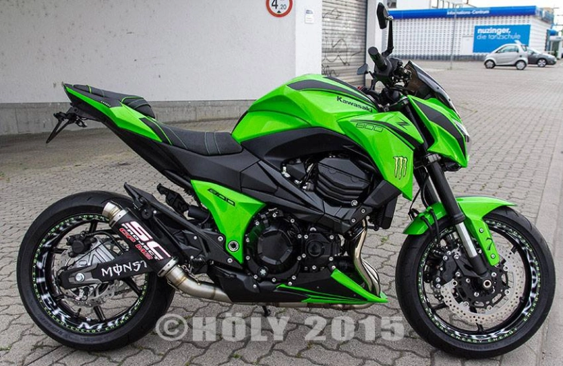 Kawasaki z800 2015 độ nổi bật với phiên bản ultra green - 8