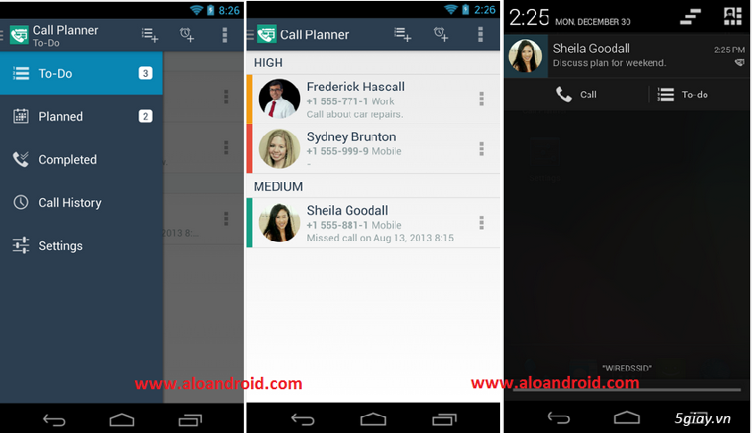 Lên lịch gọi điện với call planner - ứng dụng cho android - 2