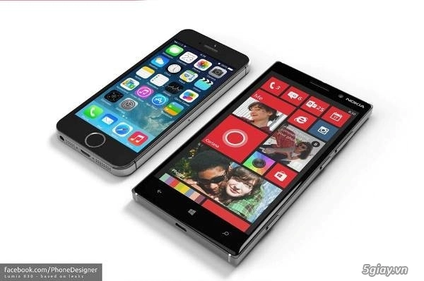 Lumia 830 vỏ kim loại đọ dáng cùng iphone 5s - 5