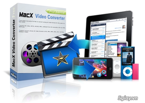 Macx video converter free edition - chuyển đổi định dạng video sd và hd cho máy mac - 1