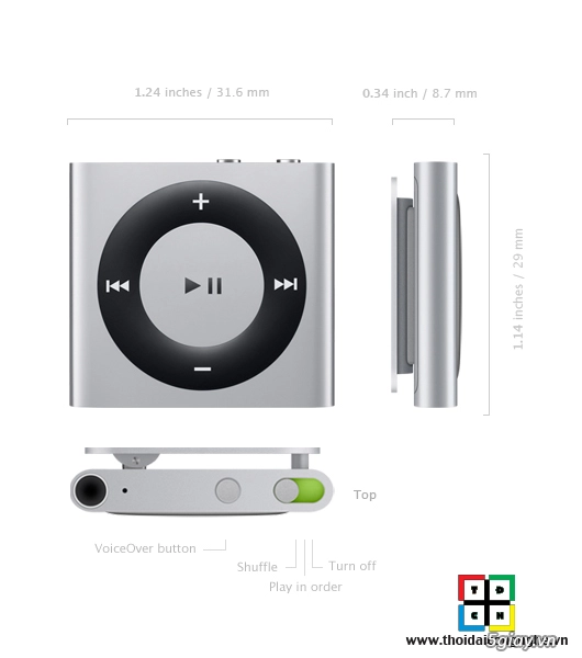 Máy nghe nhạc bán chạy nhất thị trường ipod shuffle 2gb - 3