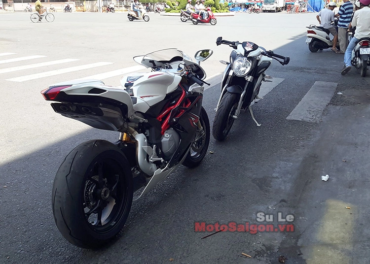 Mv agusta brutale 800 dragster và mv agusta f4 rr cùng xuất hiện trên đường phố long xuyên - 3