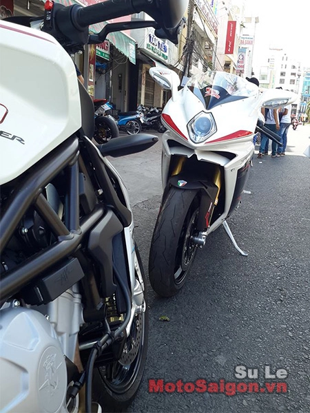 Mv agusta brutale 800 dragster và mv agusta f4 rr cùng xuất hiện trên đường phố long xuyên - 9