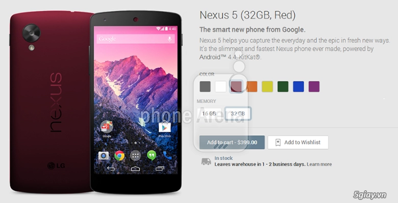 Nexus 5 sẽ có 8 màu để lựa chọn - 1