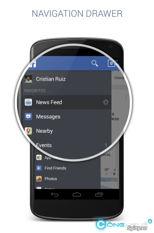 Ngắm nhìn bản concetp ứng dụng facebook cho android tuyệt đẹp - 3