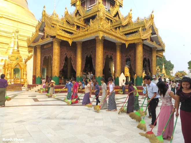 Ngôi chùa dát 90 tấn vàng và hàng nghìn viên kim cương ở myanmar - 8