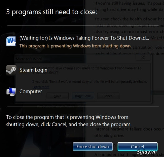 Nguyên nhân nào khiến windows không chịu shut down - 2