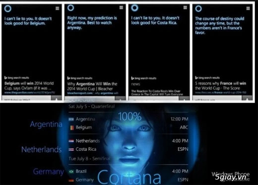 Nhà tiên tri cortana dự đoán trận bán kết world cup 2014 giữa argentina và hà lan như thế nào - 2