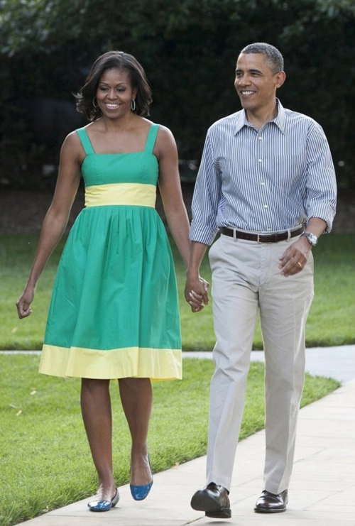 Những bộ váy chinh phục cử tri của bà obama - 4