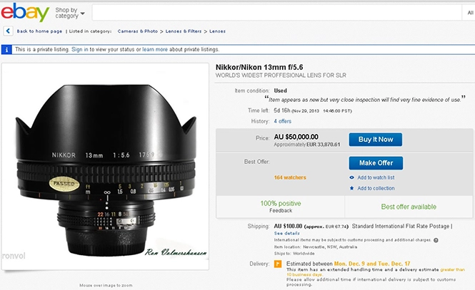 Ống kính nikon 13mm f56 holy grail cực hiếm đột ngột xuất hiện trên ebay - 2
