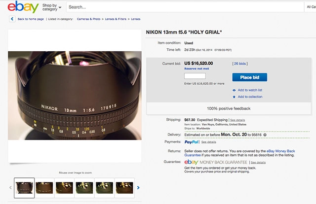 Ống kính nikon 13mm f56 holy grail cực hiếm đột ngột xuất hiện trên ebay - 1