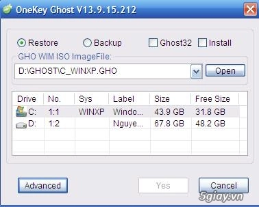 Phần mềm ghost máy tính windows xp7881 mới nhất 2014 - 4