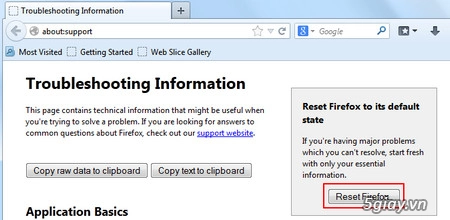 Reset firefox khôi phục cài đặt mặc định cho trình duyệt firefox dễ dàng - 3