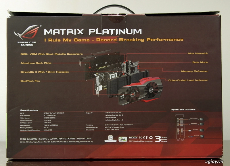 review asus rog matrix gtx 780 t platinum edition - 4