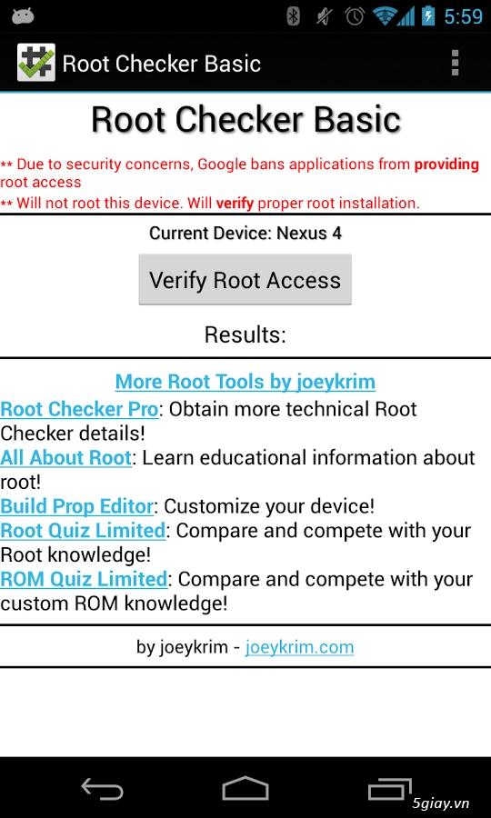 Root checker - kiểm tra điện thoại android đã root hay chưa - 2