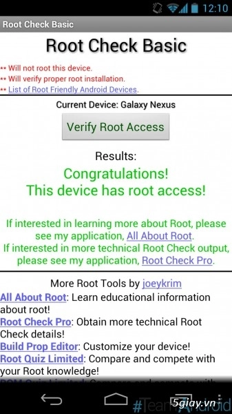 Root checker - kiểm tra điện thoại android đã root hay chưa - 3