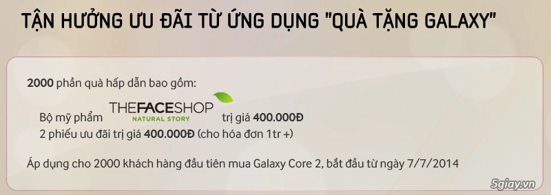 Samsung galaxy core 2 chính thức được bán ra tại việt nam giá 3990000 vnđ - 3