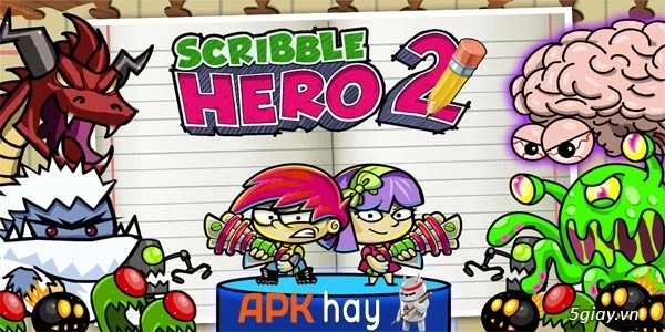 Scribble hero hack game cuộc chiến trên trang giấy android - 1