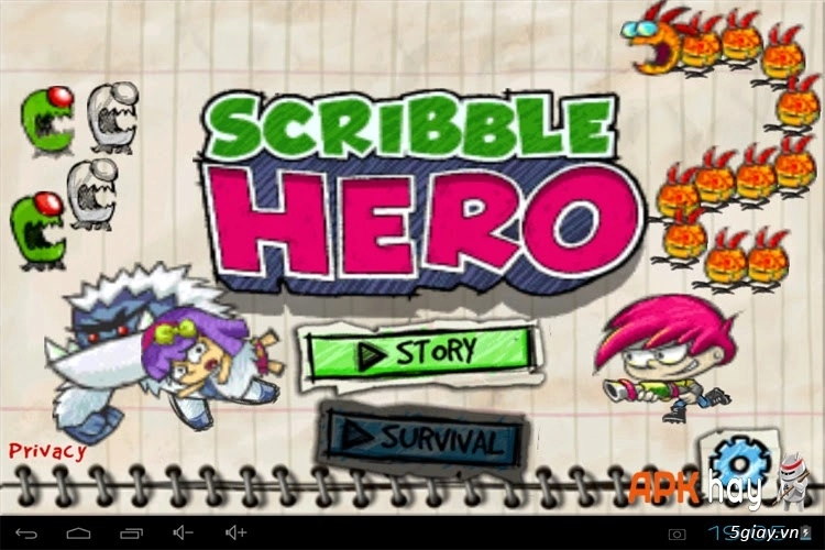Scribble hero hack game cuộc chiến trên trang giấy android - 3