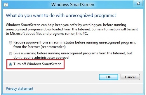 Smartscreen filter trên windows 8 vô hiệu cho đỡ phiền - 3