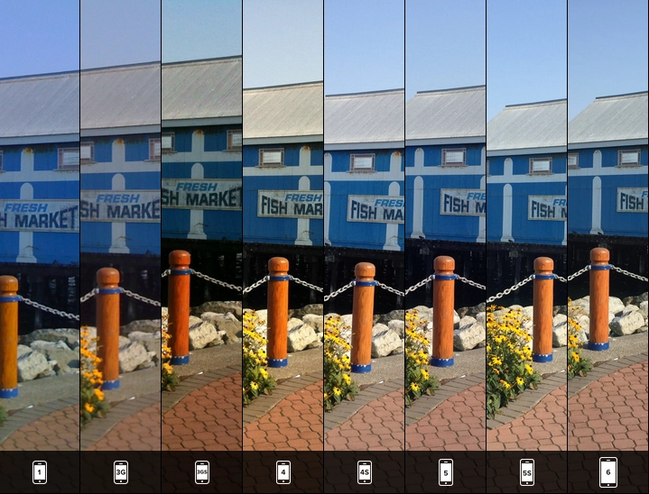 So sánh chất lượng máy ảnh trên iphone 6 với các đời iphone đàn anh - 7