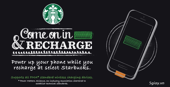 Starbucks sẽ cung cấp dịch vụ sạc không dây cho khách hàng - 2