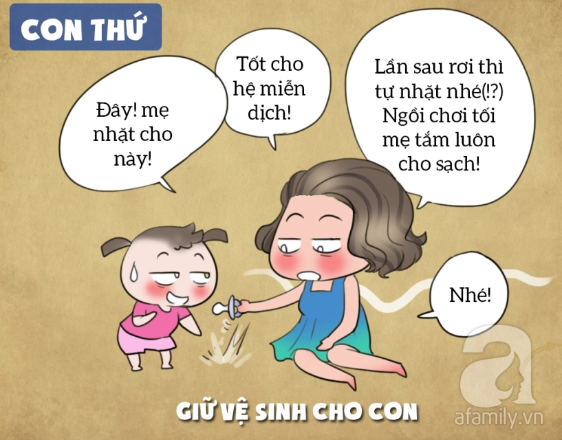 Sự khác biệt khi bạn nuôi con đầu và con thứ - 12