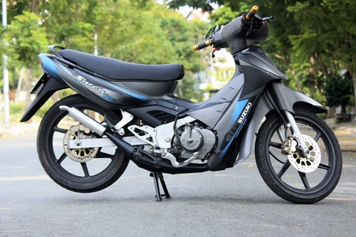 Suzuki satria 120 sơn tem đấu đen xám lamborghini - 1