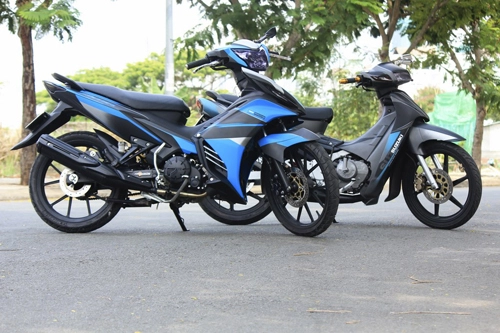 Suzuki satria 120 sơn tem đấu đen xám lamborghini - 6