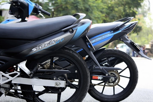 Suzuki satria 120 sơn tem đấu đen xám lamborghini - 7