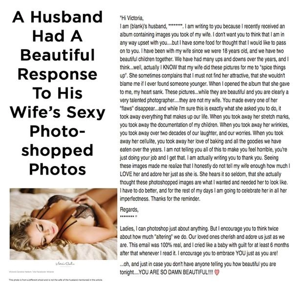 Tâm sự của người chồng không thích những bức ảnh photoshop hoàn hảo của vợ - 2