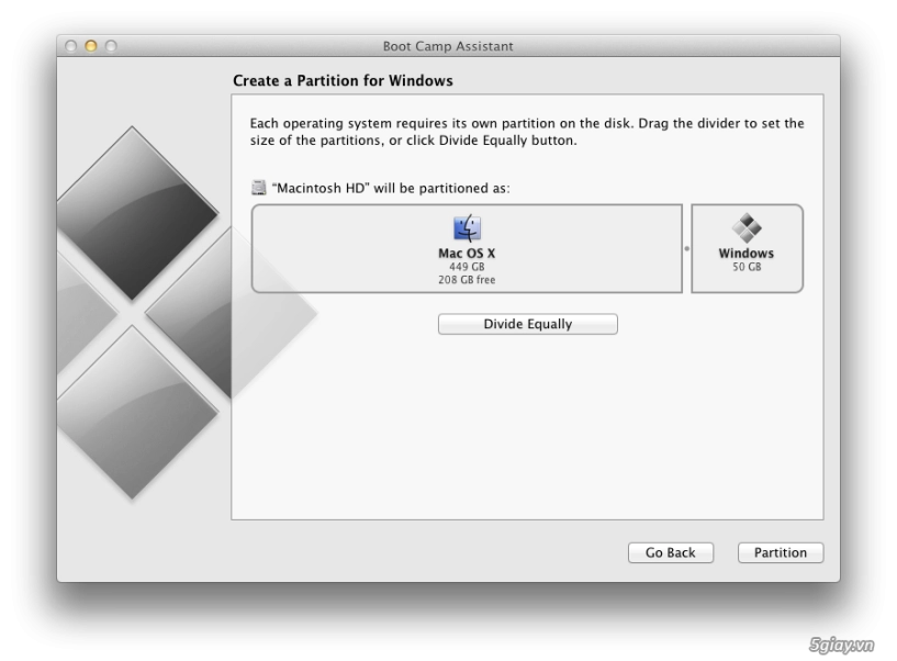Tạo phân vùng hdd cho mac os x và winxp - 2