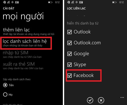 Tắt đồng bộ danh bạ facebook trên windows phone - 3