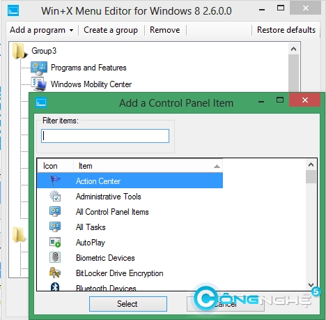 Thao tác trên windows 8 nhanh hơn với win x menu editor - 3