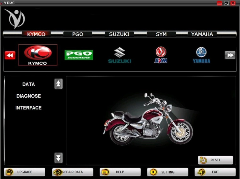 Thiêt bi chân đoan lôi xe may vd100 motorcycle scanner for yamahafor hondasym - 6