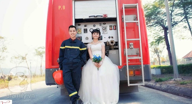 Tình yêu 7 năm tuyệt đẹp của chàng lính cứu hỏa trong bộ ảnh cưới gây sốt - 4